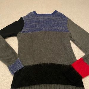 Men’s medium Narrows winter sweater. Blue,gray,back and red colors.